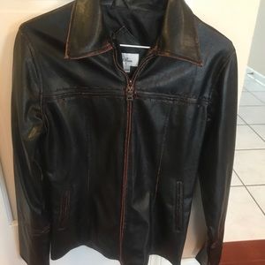 Charlotte  Russe black fake leather jacket